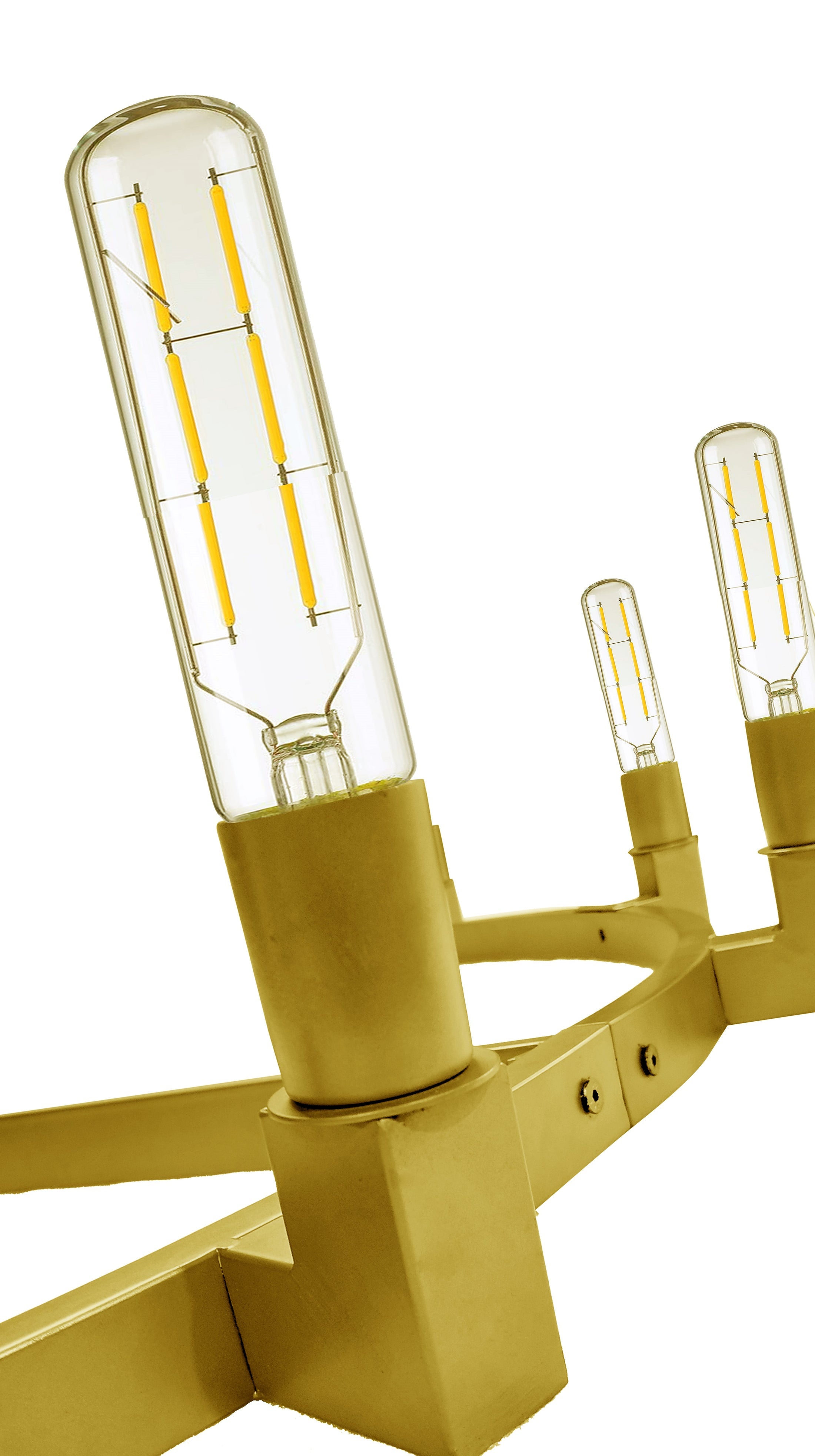 8-Light Round Chandelier Gold Finish, 48" Rustic Vintage Barn Metal Industrial Loft Ceiling Lighting Fixture