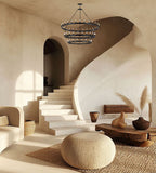 72-Light Industrial Wagon Wheel Chandelier Black Finish, 63"x75" Extra Large Rustic Wrought Iron Three-Tier Lighting