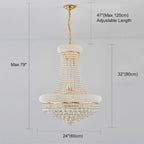 14 Lights Gold Finish Empire Crystal Chandelier Lighting for Living Room Foyer Dining Room Hallway Entryway 32"H x 24"W V22-25