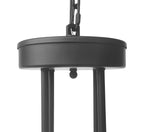 12-Light Industrial Rustic Chandelier Black Finish, 60" Vintage Barn Metal Round Farmhouse Ceiling Fixture