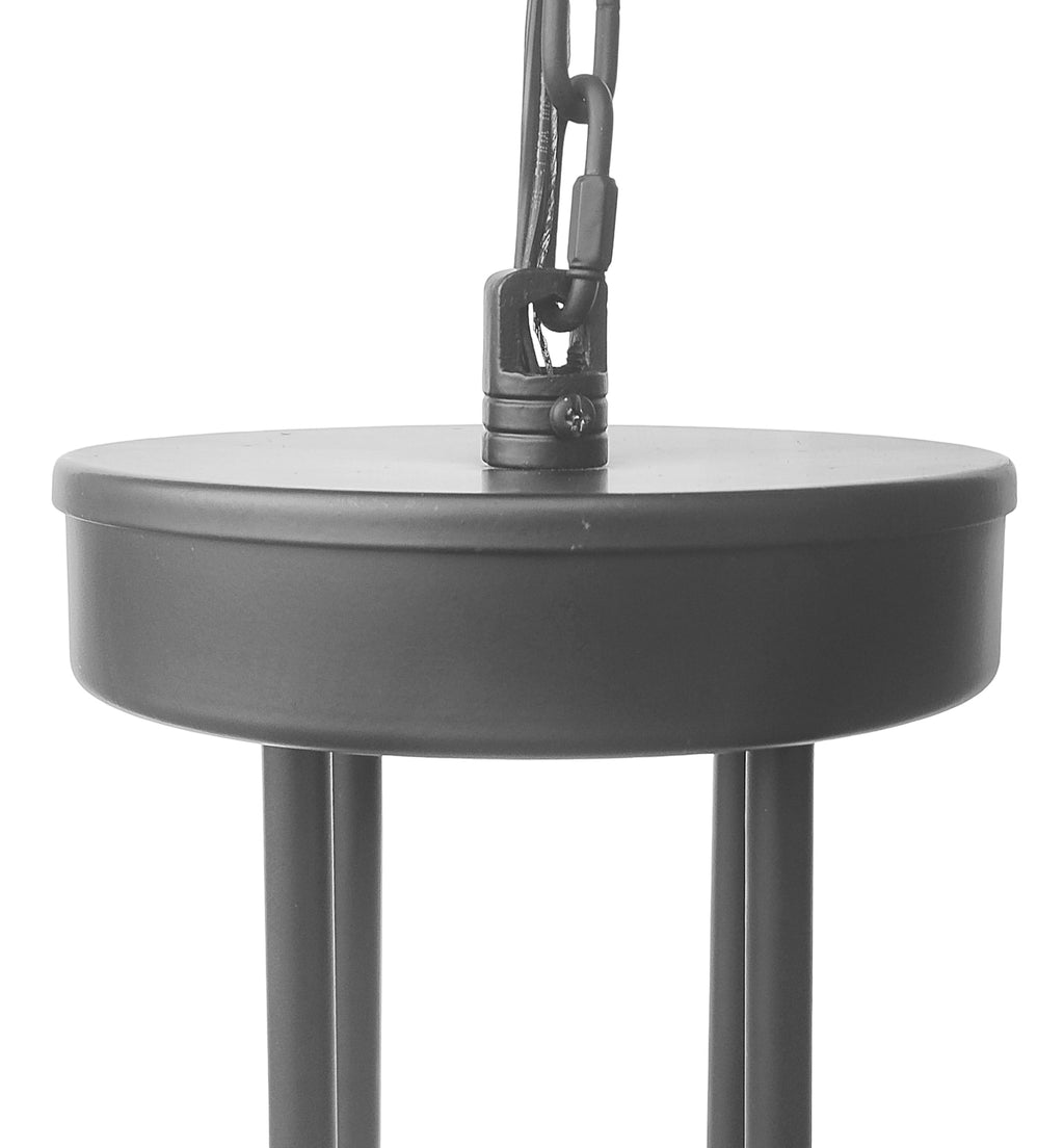 12-Light Vintage Rustic Round Chandelier Black Finish, 36" Farmhouse Barn-Style Metal Industrial Loft Ceiling Light