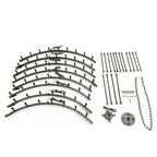 66-Light Wagon Wheel Chandelier Black Finish, 70"x66" Rustic Wrought Iron Castile Two-Tier Industrial Loft Ceiling Light