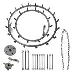 30-Light Elegant Chandelier Black Finish, 38"x50" Rustic Wrought Iron Vintage Barn Castile Industrial Loft Lighting