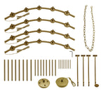 20-Light Round Chandelier Gold Finish, 60" Rustic Vintage Barn Metal Industrial Loft Ceiling Lighting Fixture