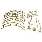 66-Light Wagon Wheel Chandelier Gold Finish, 70"x66" Rustic Wrought Iron Castile Two-Tier Industrial Loft Ceiling Light