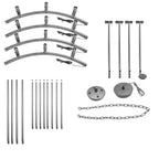 12-Light Industrial Rustic Chandelier Black Finish, 60" Vintage Barn Metal Round Farmhouse Ceiling Fixture